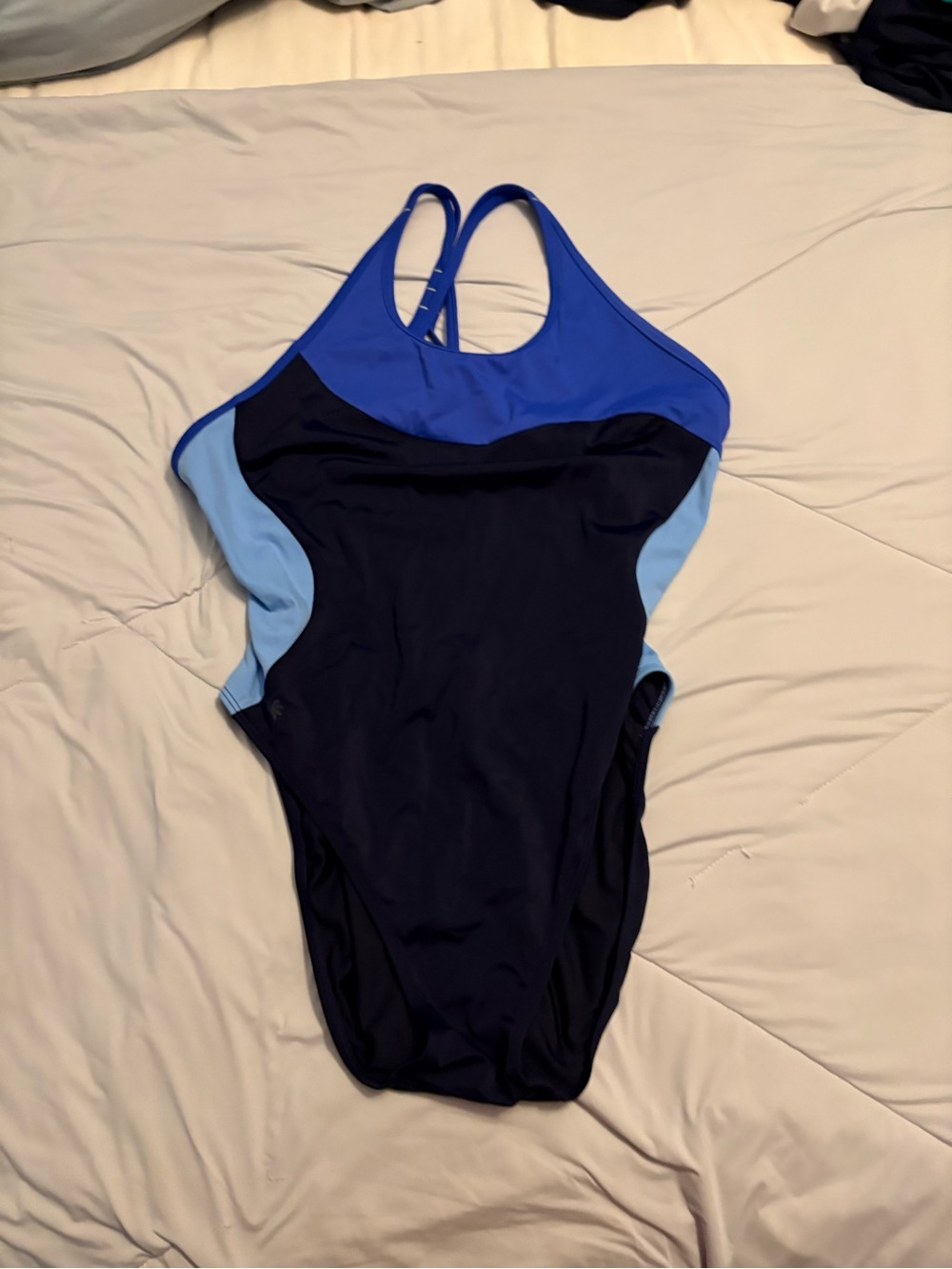 Athleta freestyle Colorblock One-Piece Swimsuit in Navy and Blue